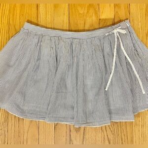 American Eagle Pin Stripe Bowed Cotton Lined Skirt, Womens Size 6